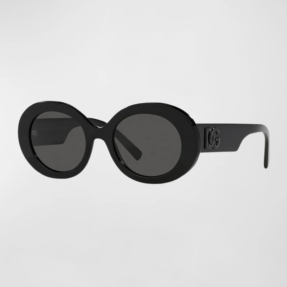 NWT Authentic‎  Dolce & Gabbana Black Round Sunglasses
